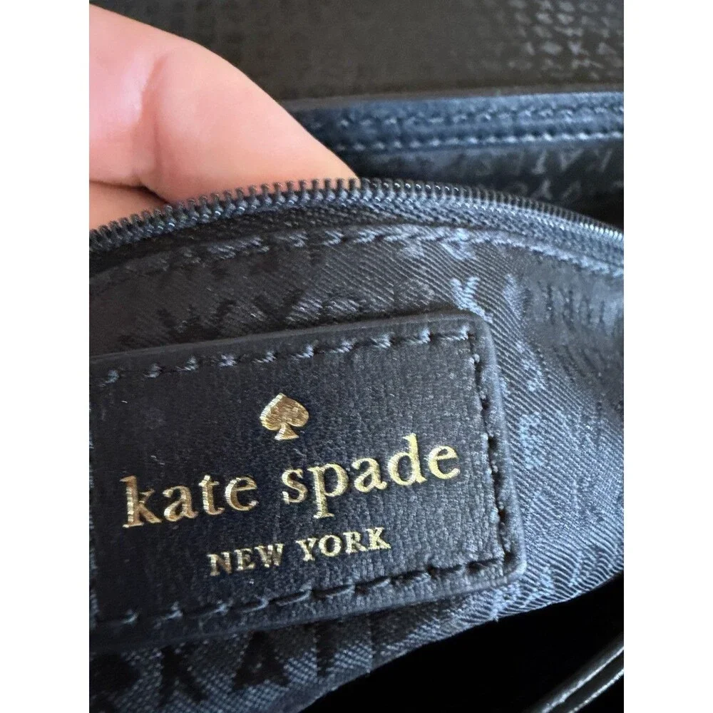 Kate Spade New York Black Medium Satchel Top Handle Detachable Crossbody Strap